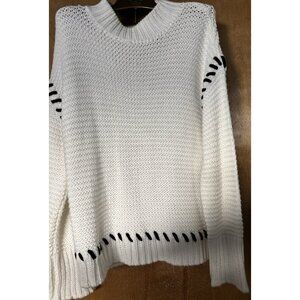 RDI Pullover Sweater White & Black Size Large Women’s Vintage